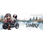 Névvel kérhető - Vadóc - Motoros manó lány mintás bögre