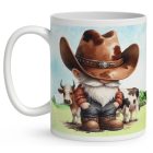 Névvel kérhető - Gazda manó bocival mintás bögre