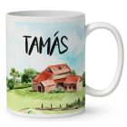 Névvel kérhető - Gazda manó bocival mintás bögre