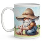 Névvel kérhető - Gazda manó malaccal mintás bögre