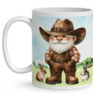 Névvel kérhető - Gazda manó nyuszikkal mintás bögre