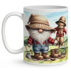 Névvel kérhető - Gazda manó és a madárijesztő mintás bögre