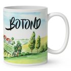 Névvel kérhető - Gazda manó és a madárijesztő mintás bögre