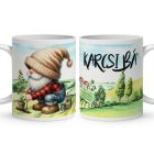 Névvel kérhető - Gazda manó és az ültetés mintás bögre