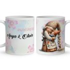 Névvel kérhető - Cuki Anya manó & Kicsi Fia mintás bögre