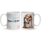 Névvel kérhető - Cuki Anya manó & Kicsi Fia mintás bögre