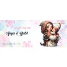 Névvel kérhető - Cuki Anya manó és Lánykája mintás bögre