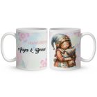 Névvel kérhető - Cuki Anya manó & Kisfia mintás bögre