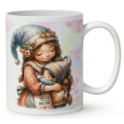 Névvel kérhető - Cuki Anya manó & Kisfia mintás bögre