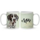 Névvel kérhető - Fekete-fehér angol pointer portré mintás bögre