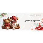 Névvel kérhető - Karácsonyi Teddy maci - együtt (masni) mintás bögre