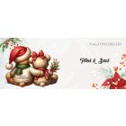 Névvel kérhető - Karácsonyi Teddy maci - együtt (sál) mintás bögre