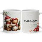 Névvel kérhető - Karácsonyi Teddy maci - együtt (kantáros) mintás bögre