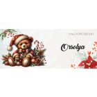 Névvel kérhető - Karácsonyi Teddy maci (toboz) mintás bögre