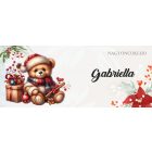 Névvel kérhető - Karácsonyi Teddy maci (fahéj) mintás bögre