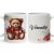 Névvel kérhető - Karácsonyi Teddy maci (sál) mintás bögre