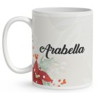 Névvel kérhető - Karácsonyi Teddy maci (sál) mintás bögre