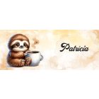 Névvel kérhető - Lazulós Kávés lajhár mintás bögre