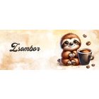 Névvel kérhető - Kávés lajhár - csak feketén mintás bögre