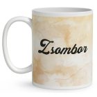 Névvel kérhető - Kávés lajhár - csak feketén mintás bögre