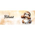 Névvel kérhető - Kávés lajhár - csak feketén mintás bögre