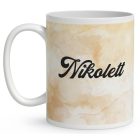 Névvel kérhető - Kávés lajhár - csak feketén mintás bögre