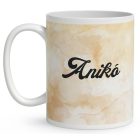 Névvel kérhető - Mosolygós Kávés lajhár mintás bögre