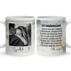 Egyedi, fényképes bögre - Idézet - Esti sugárkoszorú