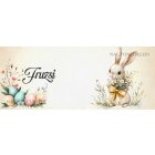 Névvel kérhető - Vintage Húsvéti nyuszi virággal mintás bögre