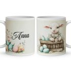 Névvel kérhető - Vintage Húsvéti barika mintás bögre