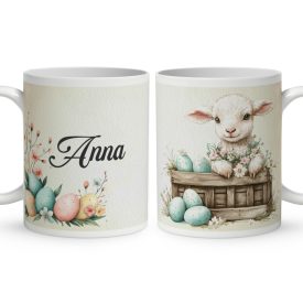 Névvel kérhető - Vintage Húsvéti barika mintás bögre