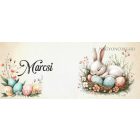 Névvel kérhető - Vintage Húsvéti alvó nyuszika mintás bögre