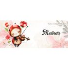 Névvel kérhető - Cuki hegedűs katica mintás bögre