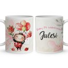 Névvel kérhető - Szülinapi lufis mintás bögre