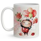 Névvel kérhető - Szülinapi lufis mintás bögre