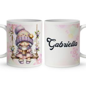   Névvel kérhető - Kávézós Húsvéti manólány mintás bögre