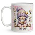 Névvel kérhető - Kávézós Húsvéti manólány mintás bögre