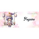 Névvel kérhető - Hintázós húsvéti manólány csibével mintás bögre