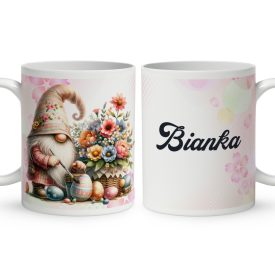   Névvel kérhető - Tojás festő Húsvéti manó mintás bögre