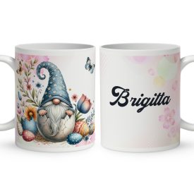   Névvel kérhető - Pillangós Húsvéti manó mintás bögre