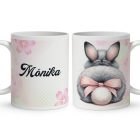 Névvel kérhető - Cuki Nyuszi popsi mintás bögre