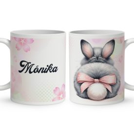 Névvel kérhető - Cuki Nyuszi popsi mintás bögre