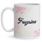 Névvel kérhető - Fekete Nyuszi popsi mintás bögre