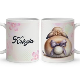   Névvel kérhető - Nyuszi popsi lila masnival mintás bögre