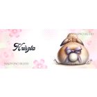 Névvel kérhető - Nyuszi popsi lila masnival mintás bögre