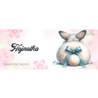 Névvel kérhető - Fehér Nyuszi popsi mintás bögre