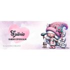 Névvel kérhető - Fodrász manólány hajszárítóval mintás bögre