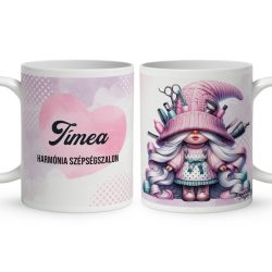 Névvel kérhető - Cuki Fodrász manólány mintás bögre