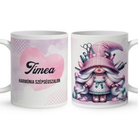 Névvel kérhető - Cuki Fodrász manólány mintás bögre