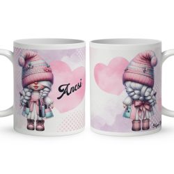   Névvel kérhető - Cuki kétoldalas Fodrász manólány mintás bögre